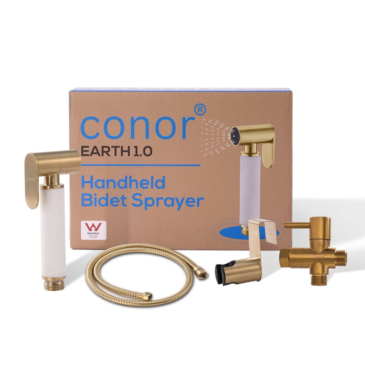 Conor Earth 1.0 Gold Handheld Bidet Spray with Installation Kit conors.com.au