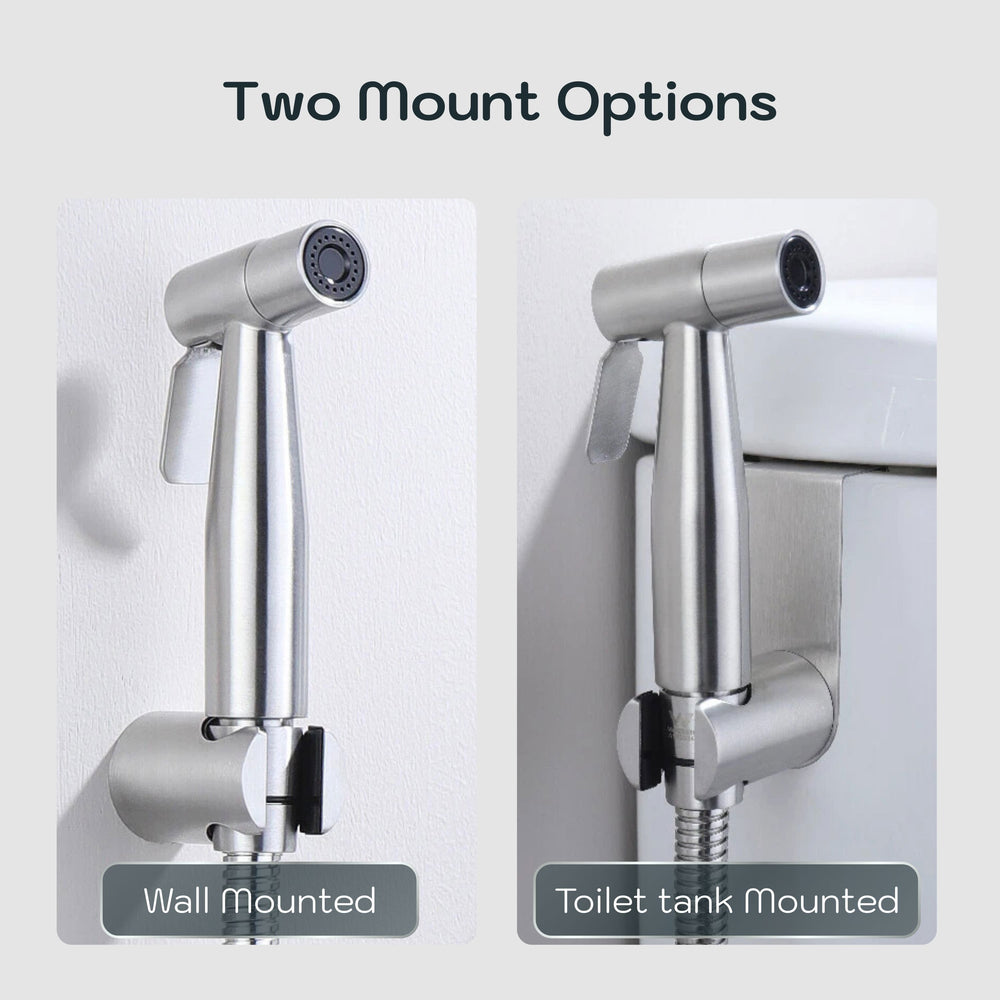 Conor Ember Silver Handheld Bidet Spray with Installation Kit