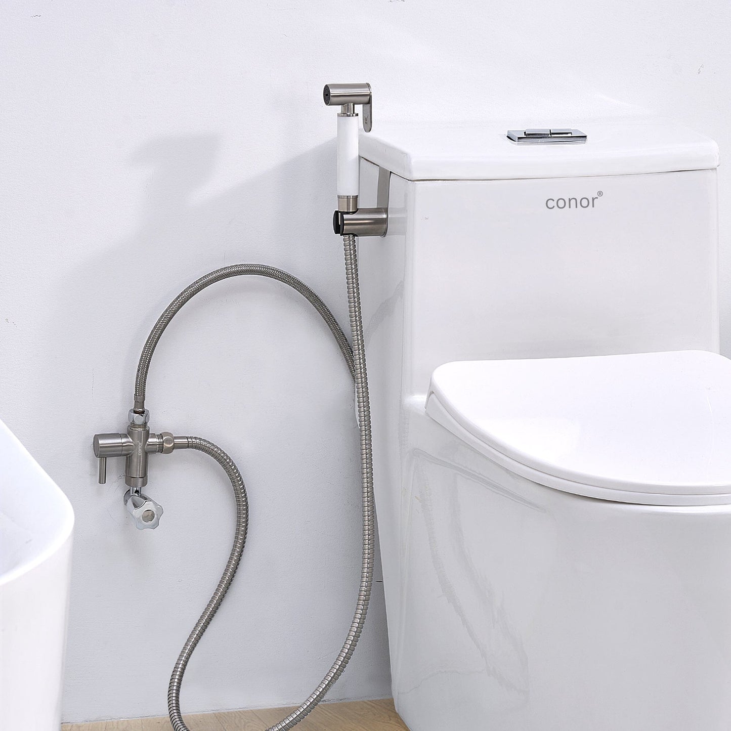 Conor Handheld Bidet Sprayer Head – Stainless Steel Adjustable Spray Conor