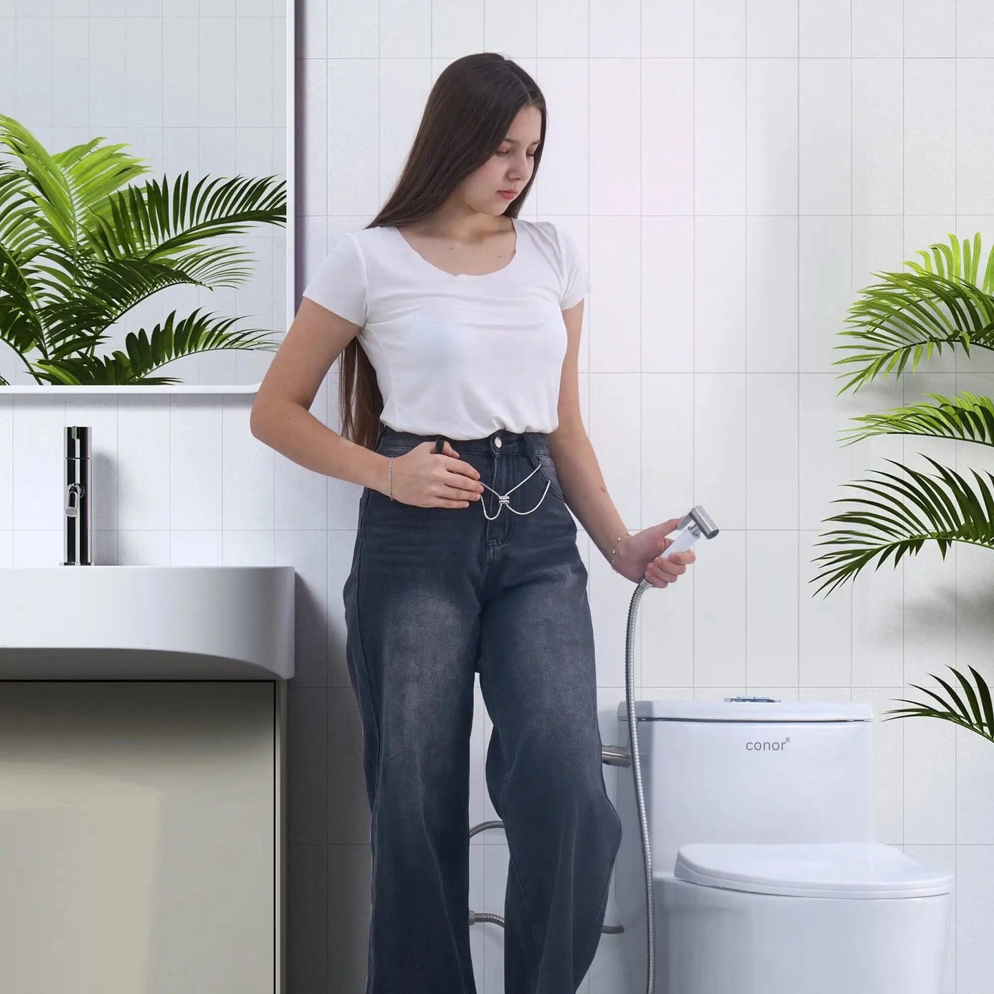 Conor Premium White Handheld Bidet Spray with Installation Kit conors.com.au