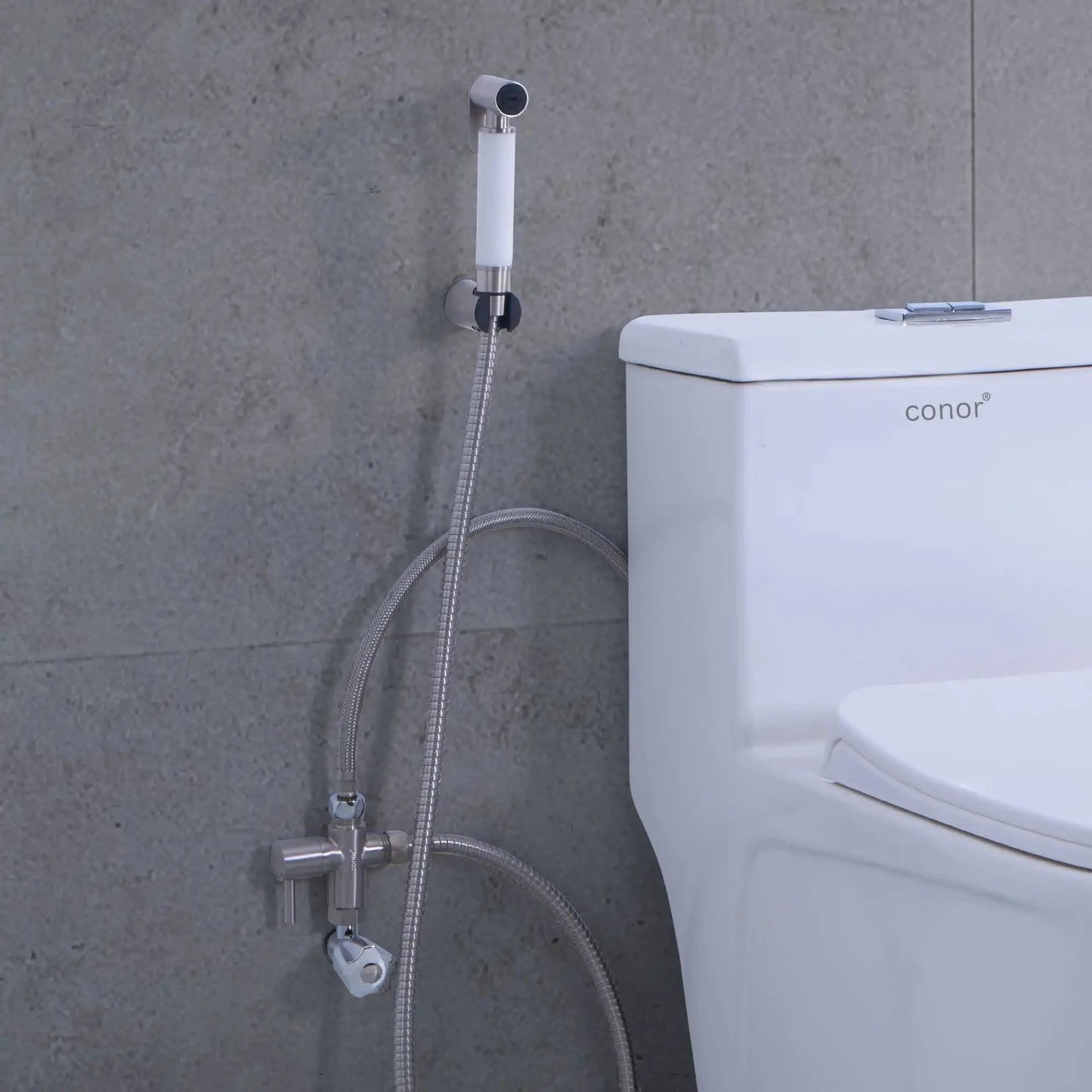 Conor Premium White Handheld Bidet Spray with Installation Kit conors.com.au