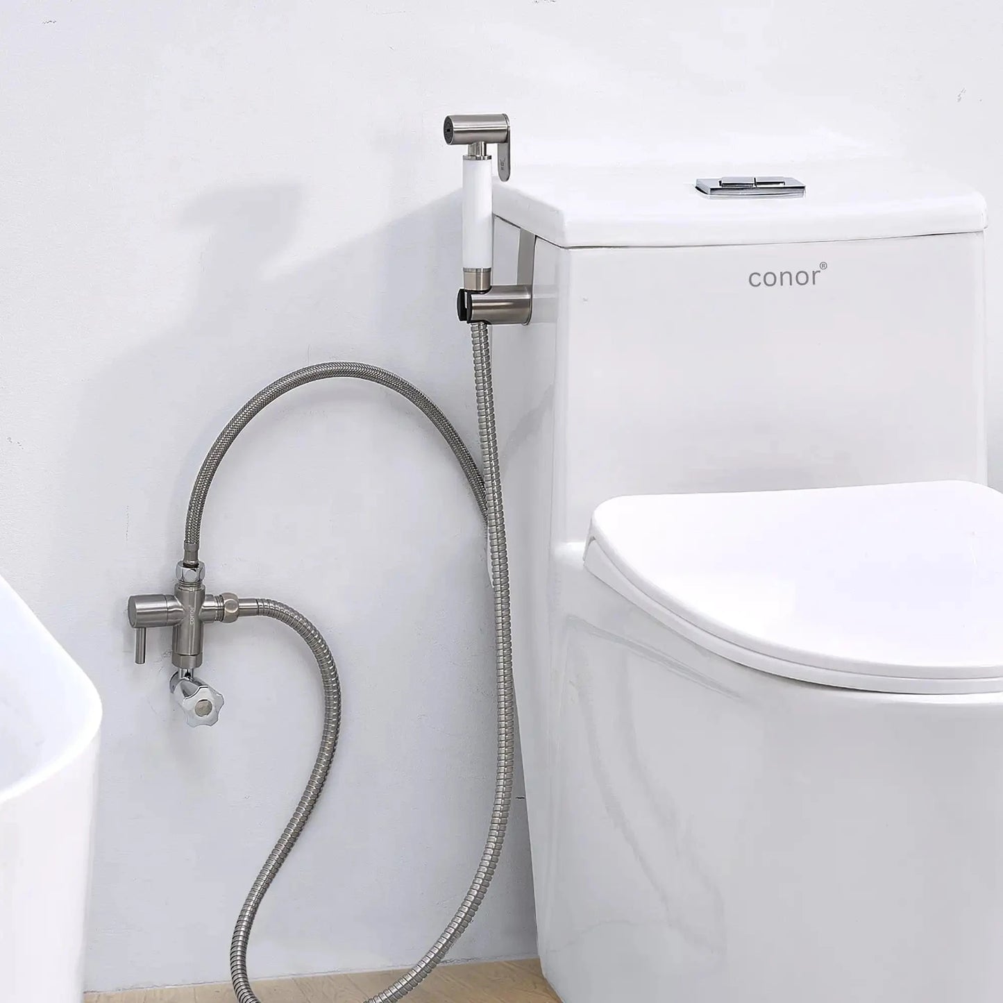 Conor Premium White Handheld Bidet Spray with Installation Kit conors.com.au