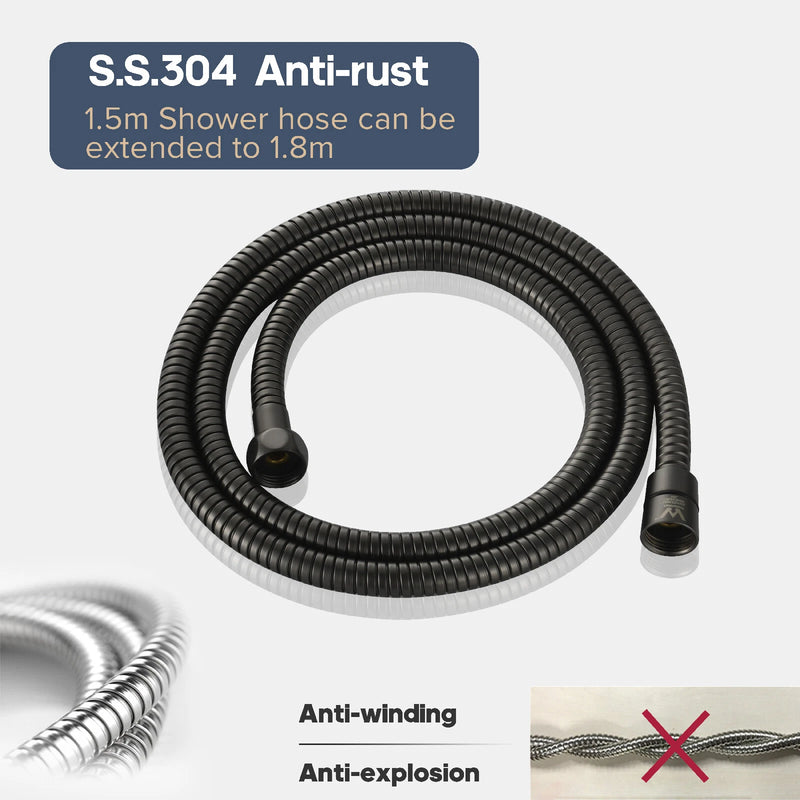 Premium Flexible Bidet Hose Matte Black