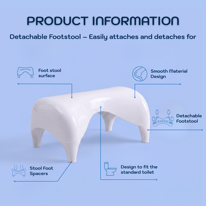 Conor Eco Toilet Foot Stool with Ergonomic Modern Design White