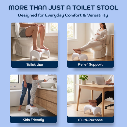Conor Eco Toilet Foot Stool with Ergonomic Modern Design White
