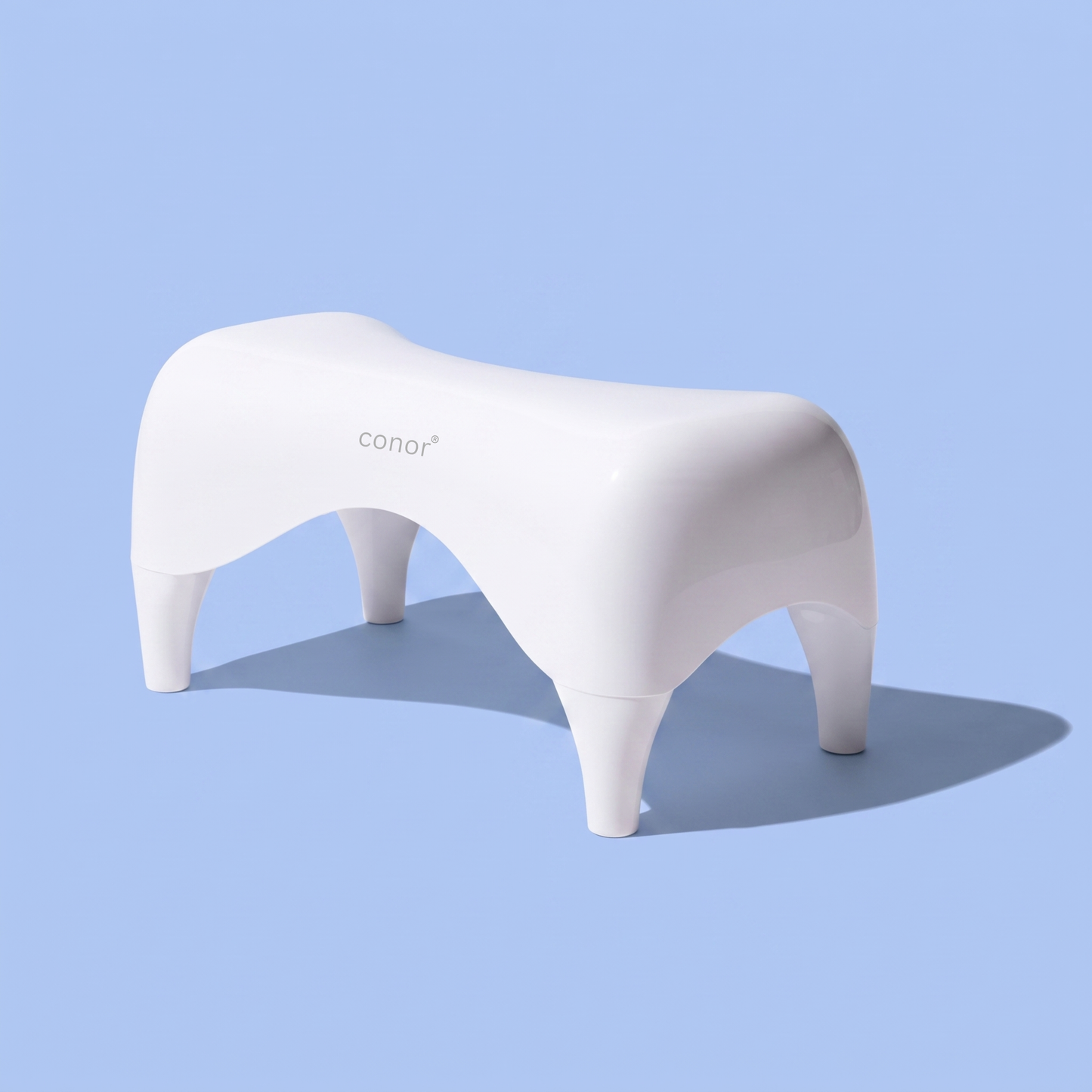 Conor Eco Toilet Foot Stool with Ergonomic Modern Design White