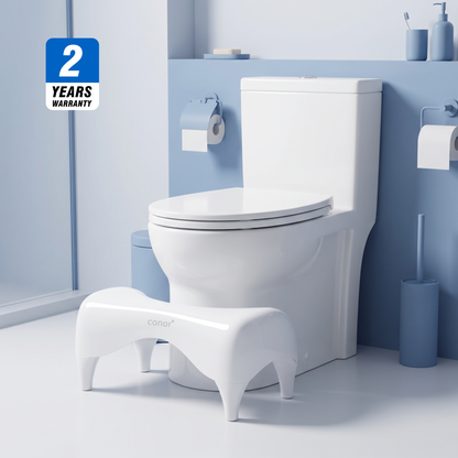 Conor Eco Toilet Foot Stool with Ergonomic Modern Design White