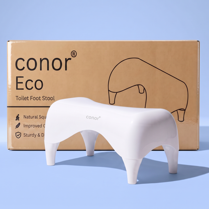 Conor Eco Toilet Foot Stool with Ergonomic Modern Design White