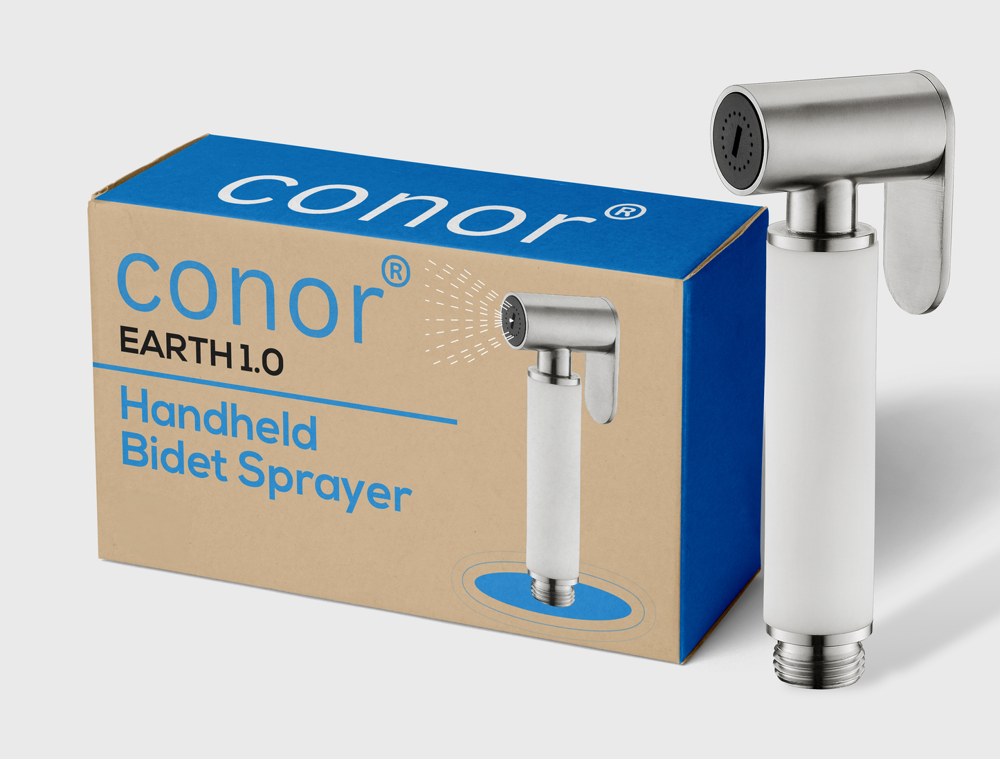 Conor Earth 1.0 White Handheld Bidet Spray with Installation Kit