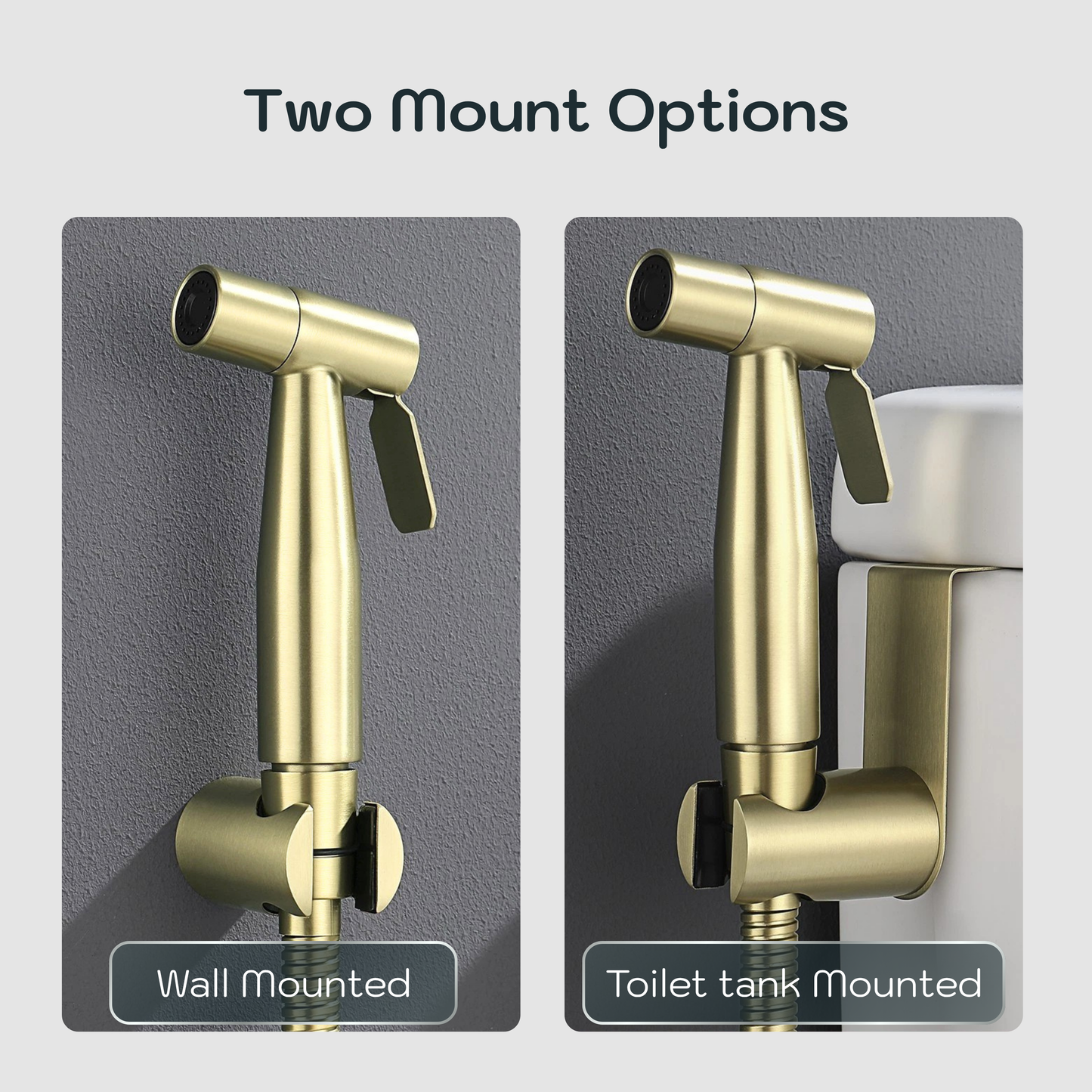 Conor Ember Gold Handheld Bidet Spray with Installation Kit