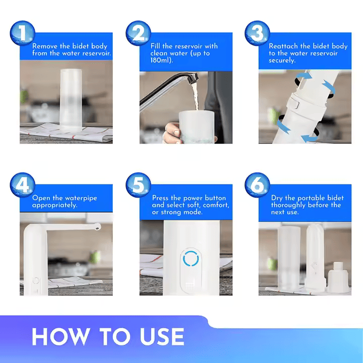 Conor Rechargeable Electric Portable Travel Bidet Sprayer