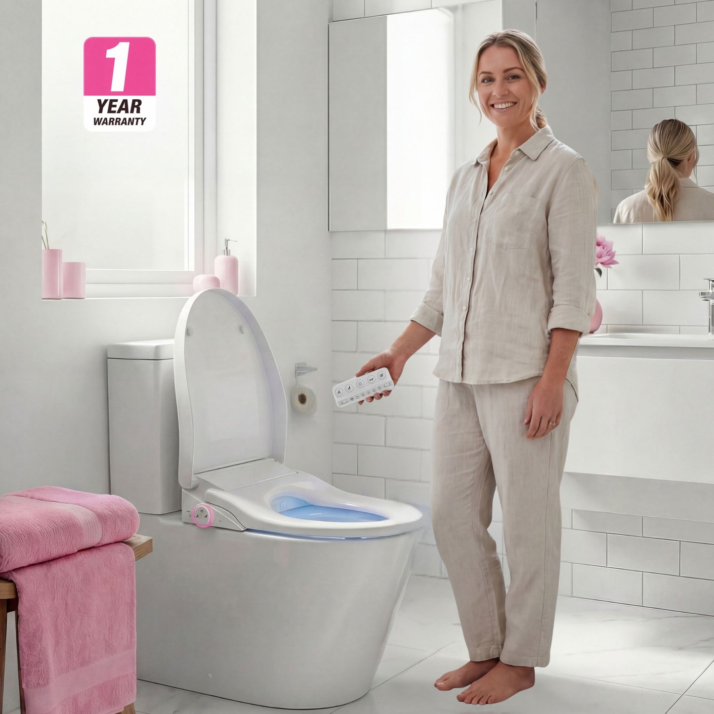Conor Arista Smart Bidet Seat with Auto Open/Close & Installation Kit Conor 