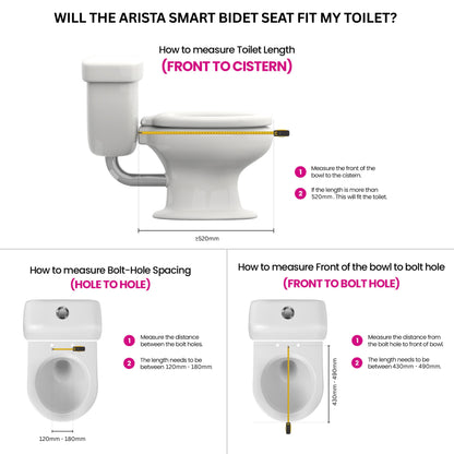 Conor Arista Smart Bidet Seat with Auto Open/Close & Installation Kit Conor 