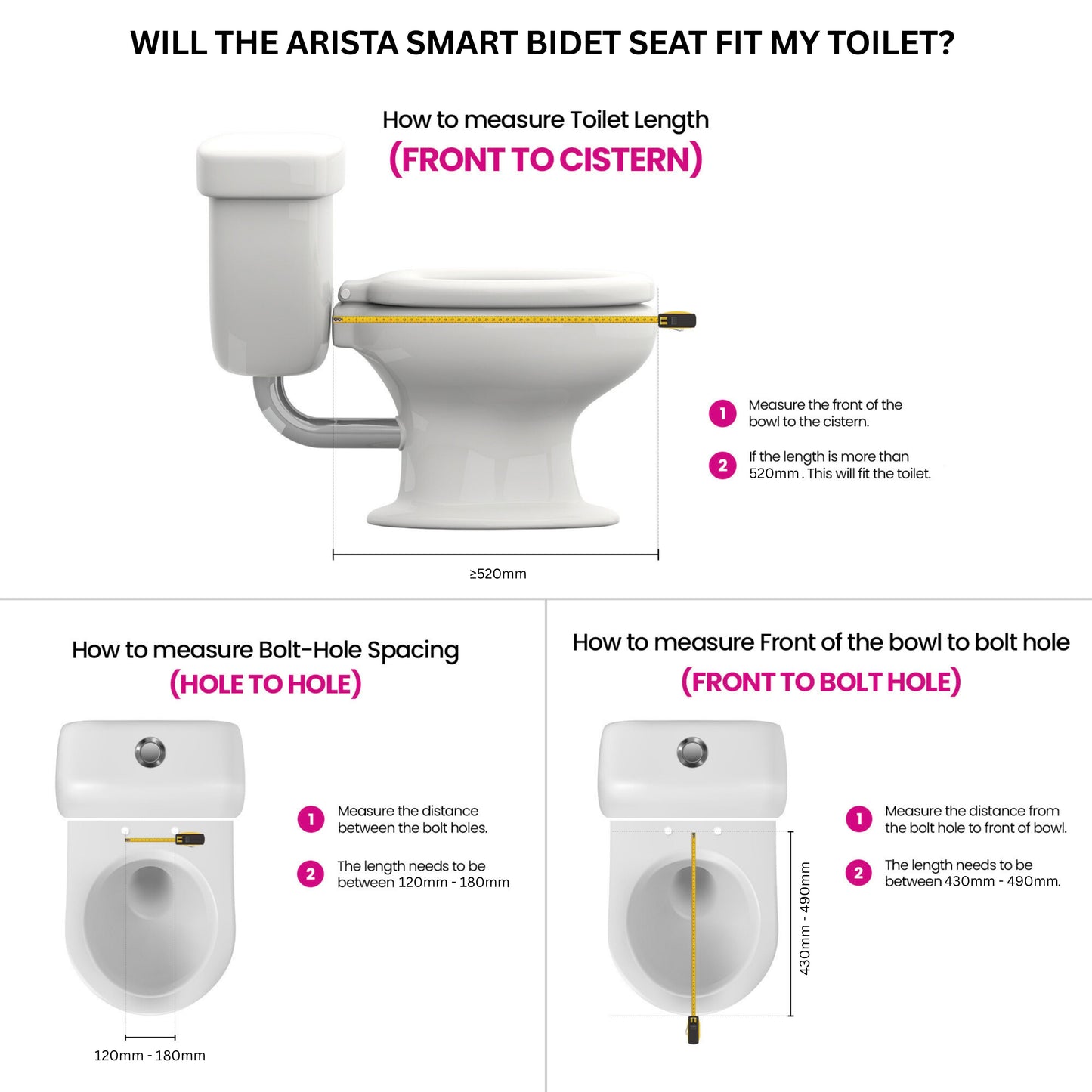 Conor Arista Smart Bidet Seat with Installation Kit Conor 