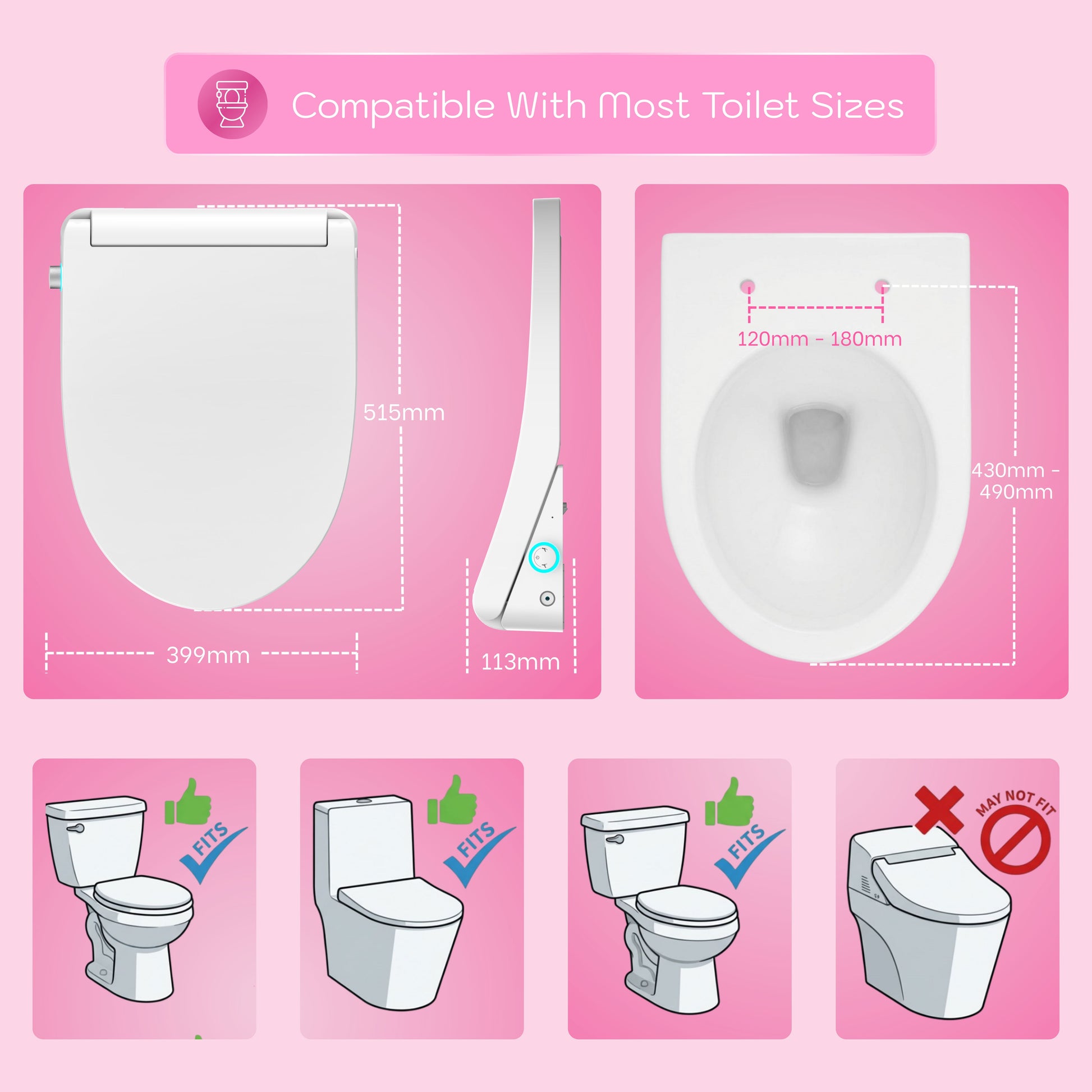 Conor Arista Smart Bidet Seat with Installation Kit Conor 