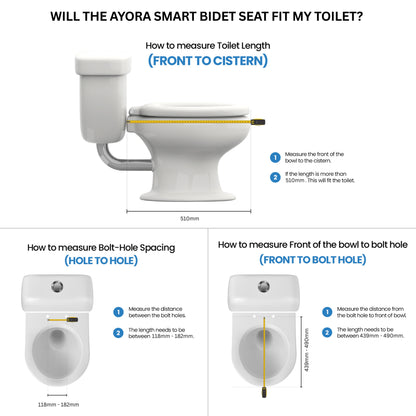 Conor Ayora Smart Bidet Seat with Installation Kit Conor 