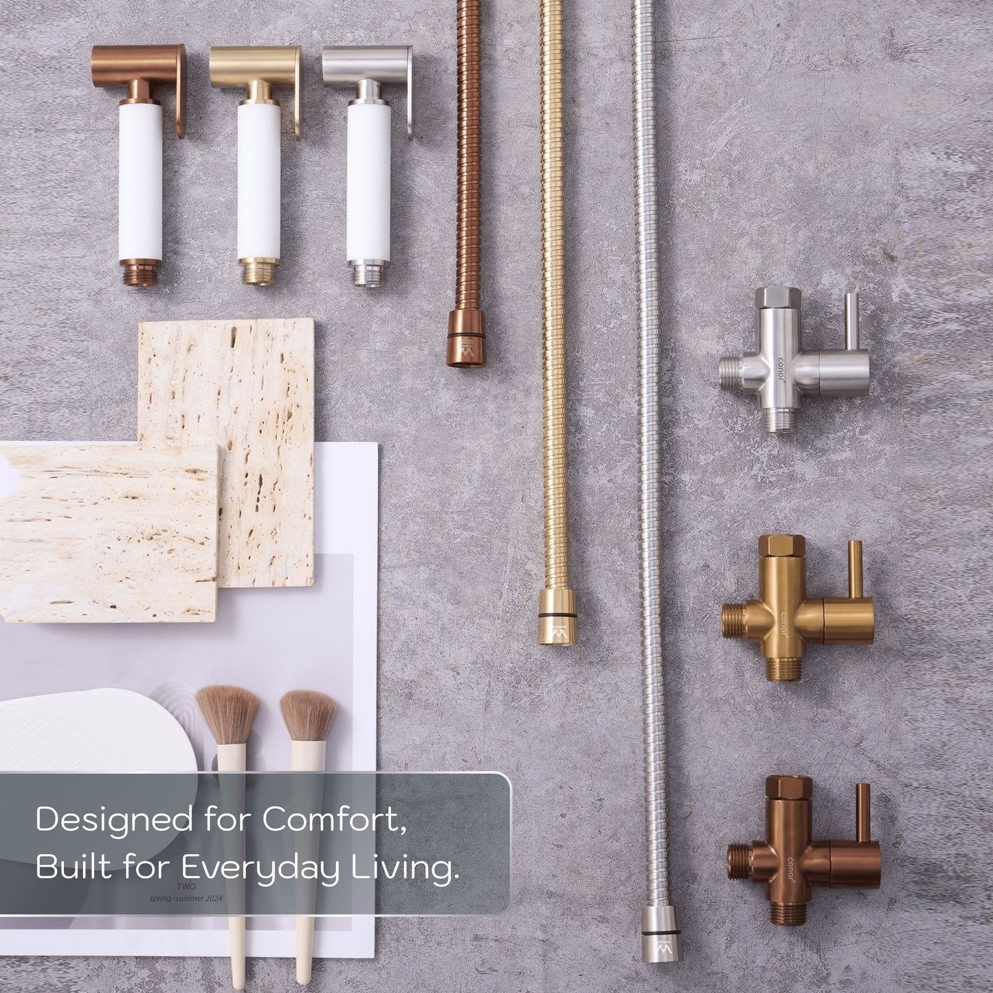 Conor Earth 1.0 Gold Handheld Bidet Spray with Installation Kit conors.com.au 