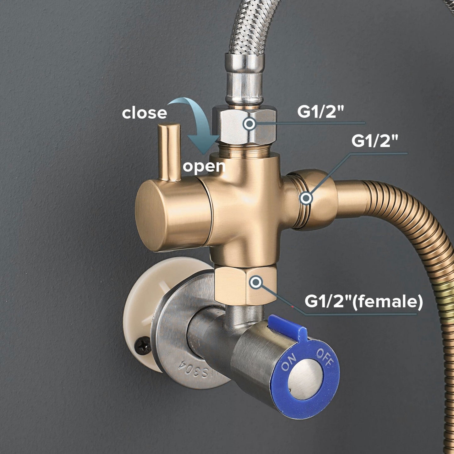 Conor Earth 1.0 Gold Handheld Bidet Spray with Installation Kit conors.com.au 