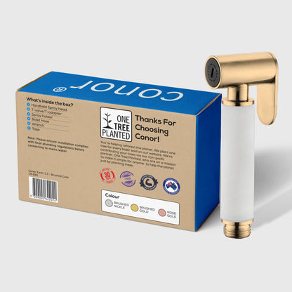 Conor Earth 1.0 Gold Handheld Bidet Spray with Kit conors.com.au 