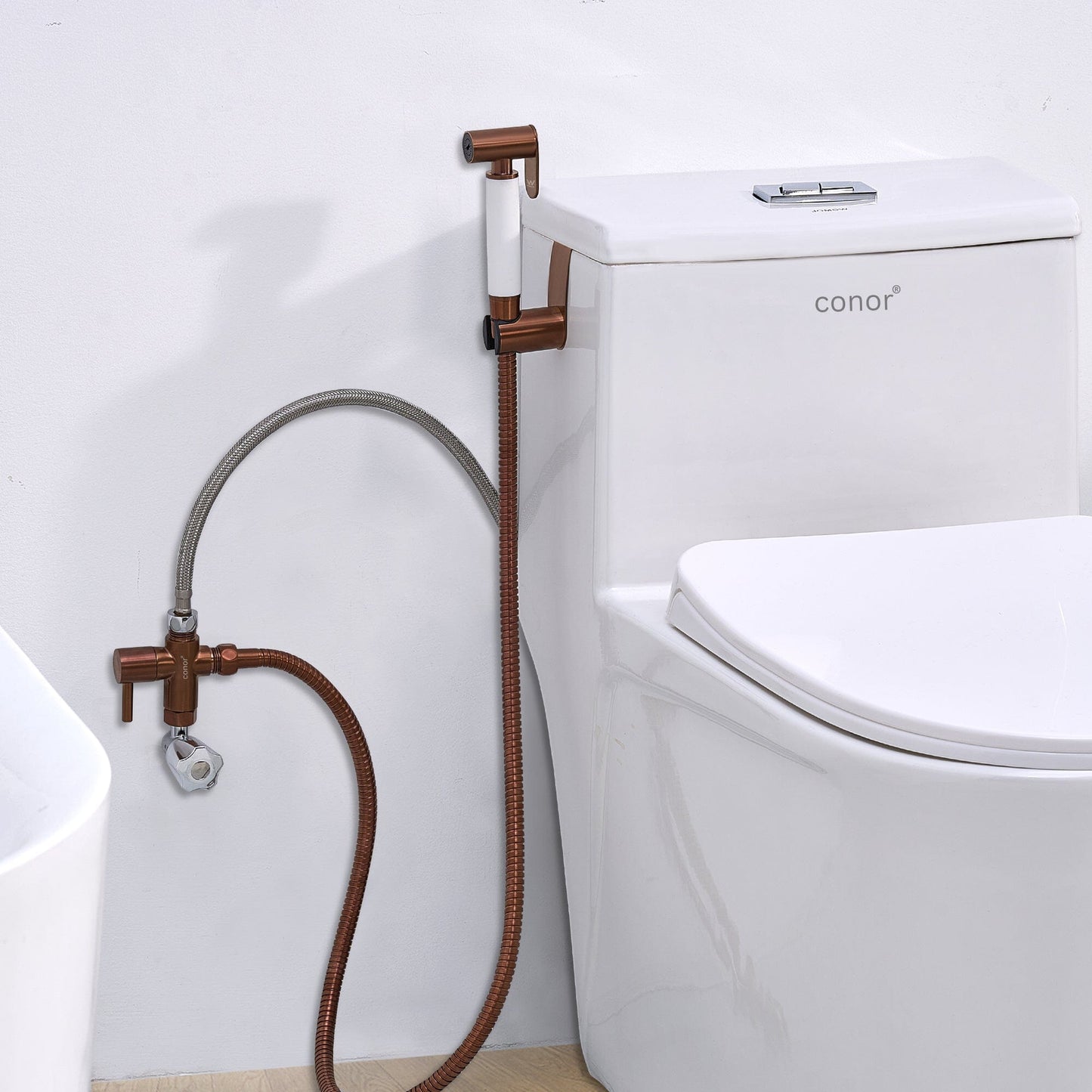 Conor Earth 1.0 Rose Gold Handheld Bidet Spray with Installation Kit conors.com.au 