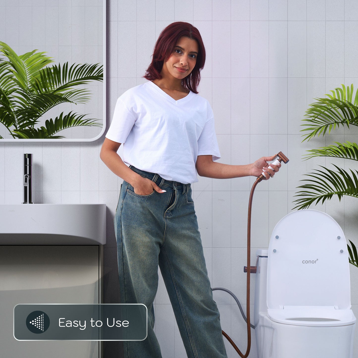 Conor Earth 1.0 Rose Gold Handheld Bidet Spray with Installation Kit conors.com.au 