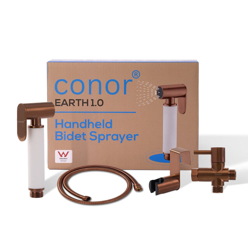 Conor Earth 1.0 Rose Gold Handheld Bidet Spray with Installation Kit conors.com.au 