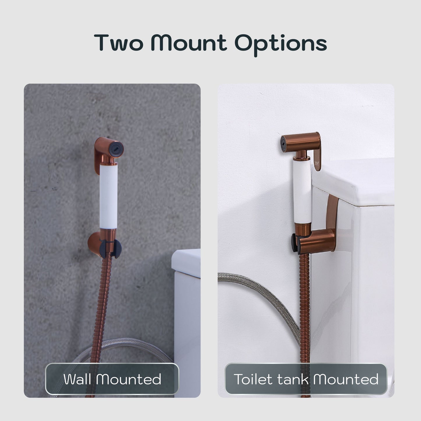 Conor Earth 1.0 Rose Gold Handheld Bidet Spray with Installation Kit conors.com.au 