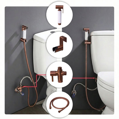 Conor Earth 1.0 Rose Gold Handheld Bidet Spray with Installation Kit conors.com.au 