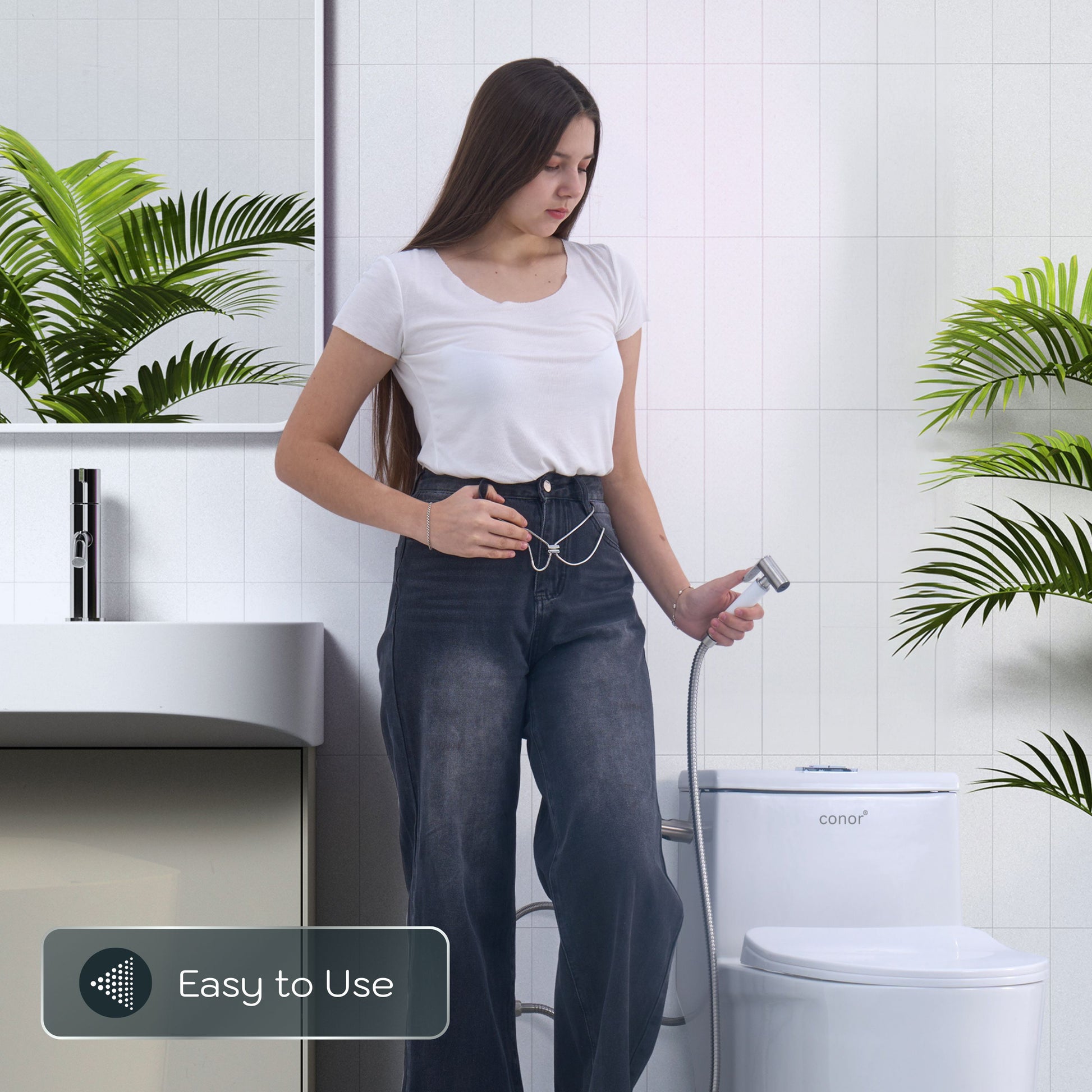 Conor Earth 1.0 White Handheld Bidet Spray with Installation Kit conors.com.au 
