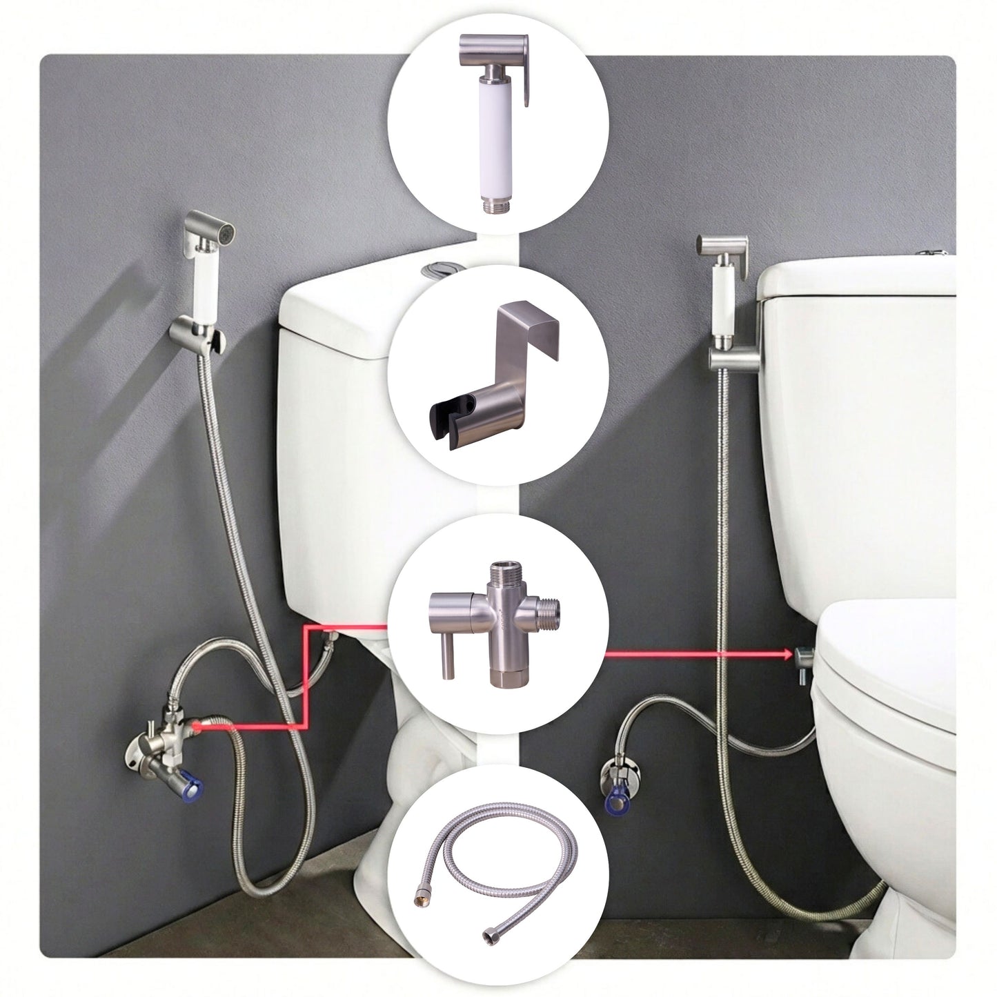 Conor Earth 1.0 White Handheld Bidet Spray with Installation Kit conors.com.au 