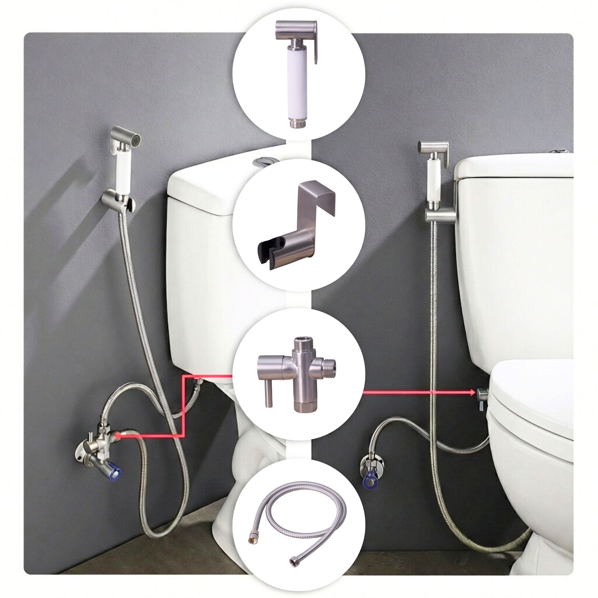 Conor Earth 1.0 White Handheld Bidet Spray with Installation Kit conors.com.au 