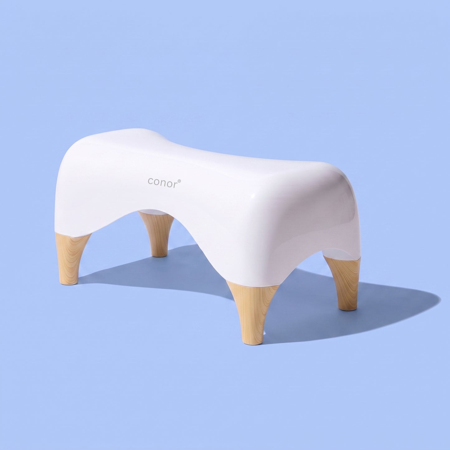 Conor Eco Toilet Foot Stool with Ergonomic Modern Design & Wooden Foot Finish Conor 