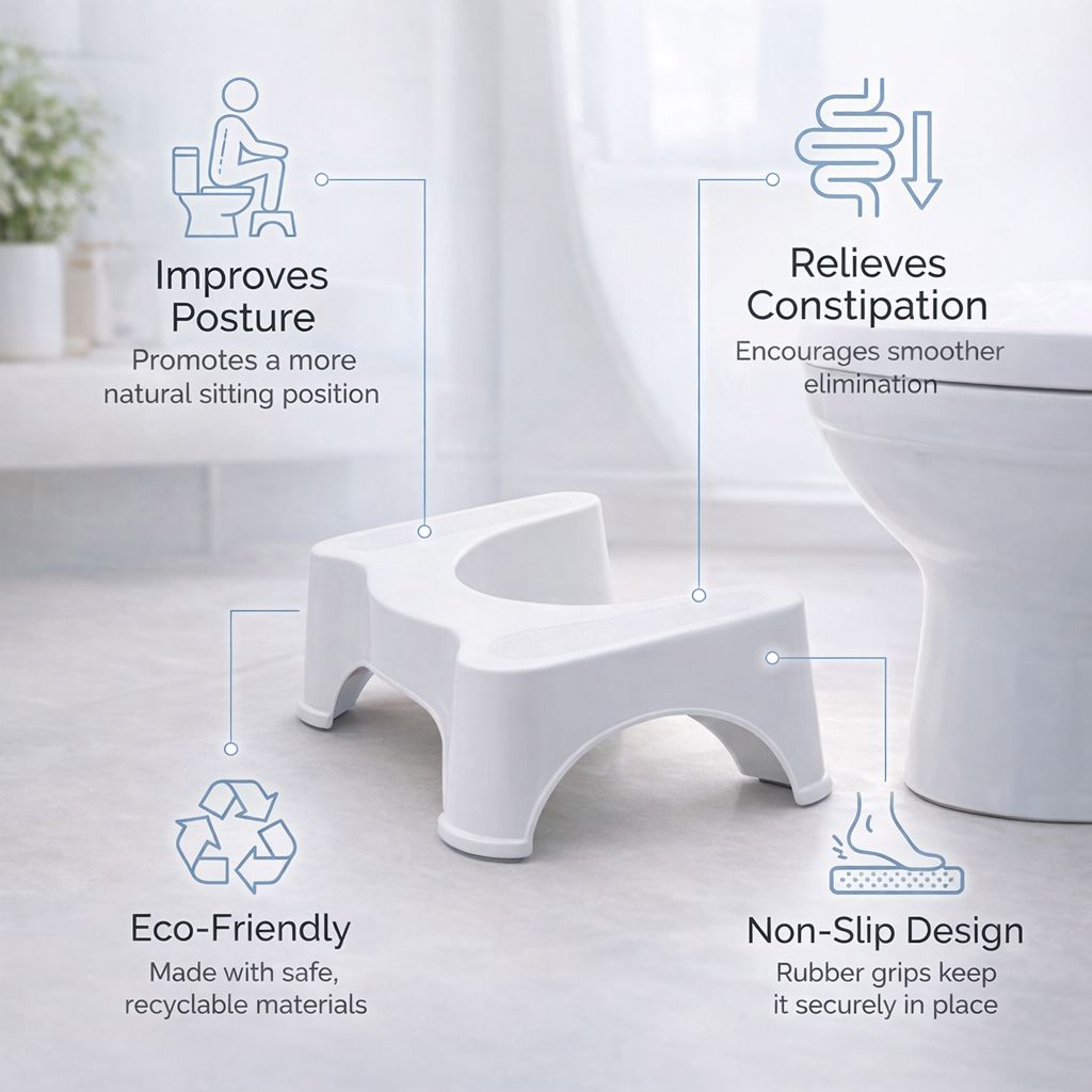 Conor Eco Toilet Stool – Ergonomic Non-Slip Design for Better Posture conors.com.au 
