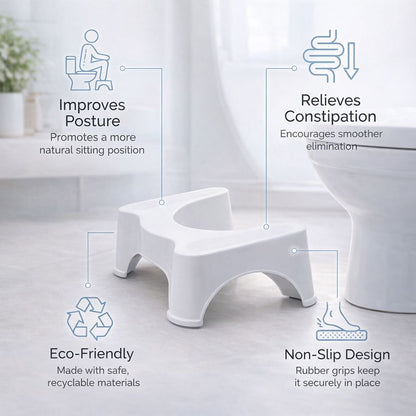 Conor Eco Toilet Stool – Ergonomic Non-Slip Design for Better Posture conors.com.au 