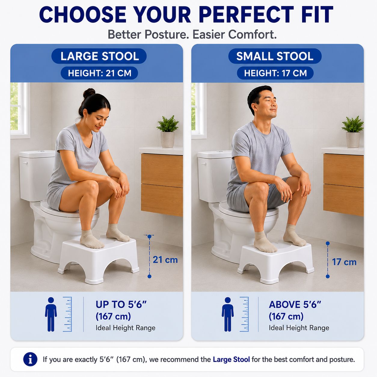 Conor Eco Toilet Stool – Ergonomic Non-Slip Design for Better Posture - Large conors.com.au 