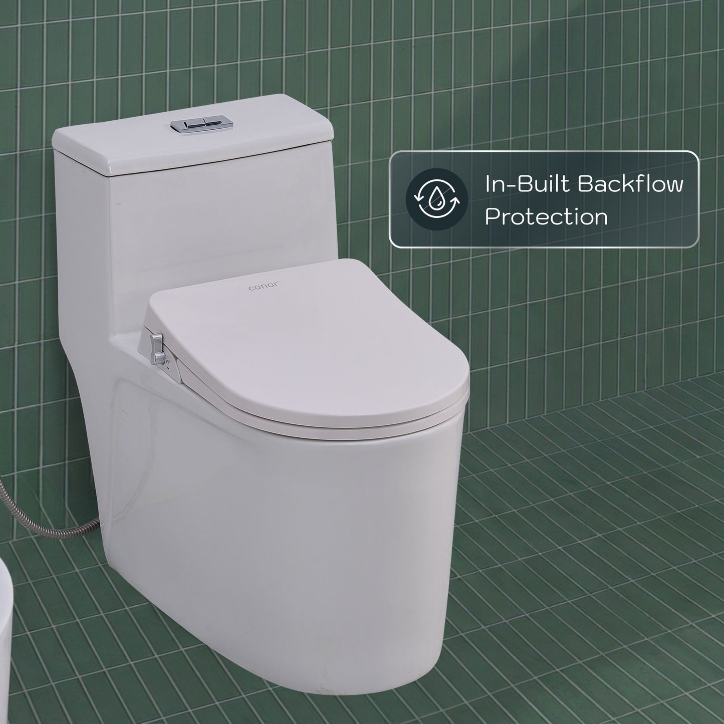 Conor Elara Non Electric D Shape Bidet Toilet Seat with Installation Kit conors.com.au 