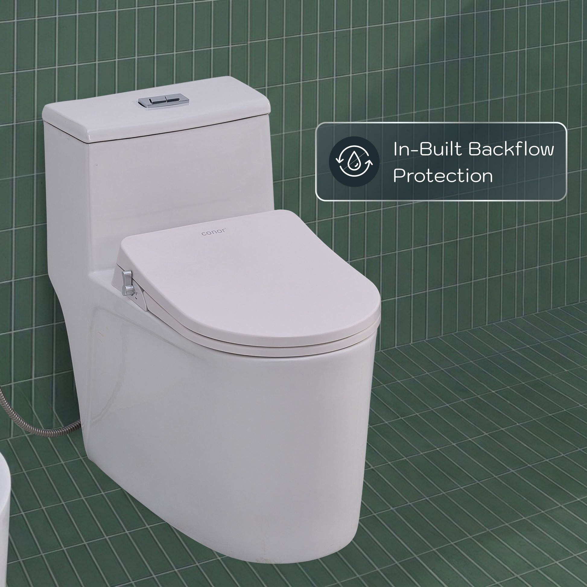 Conor Elara Non Electric D Shape Bidet Toilet Seat with Installation Kit conors.com.au 