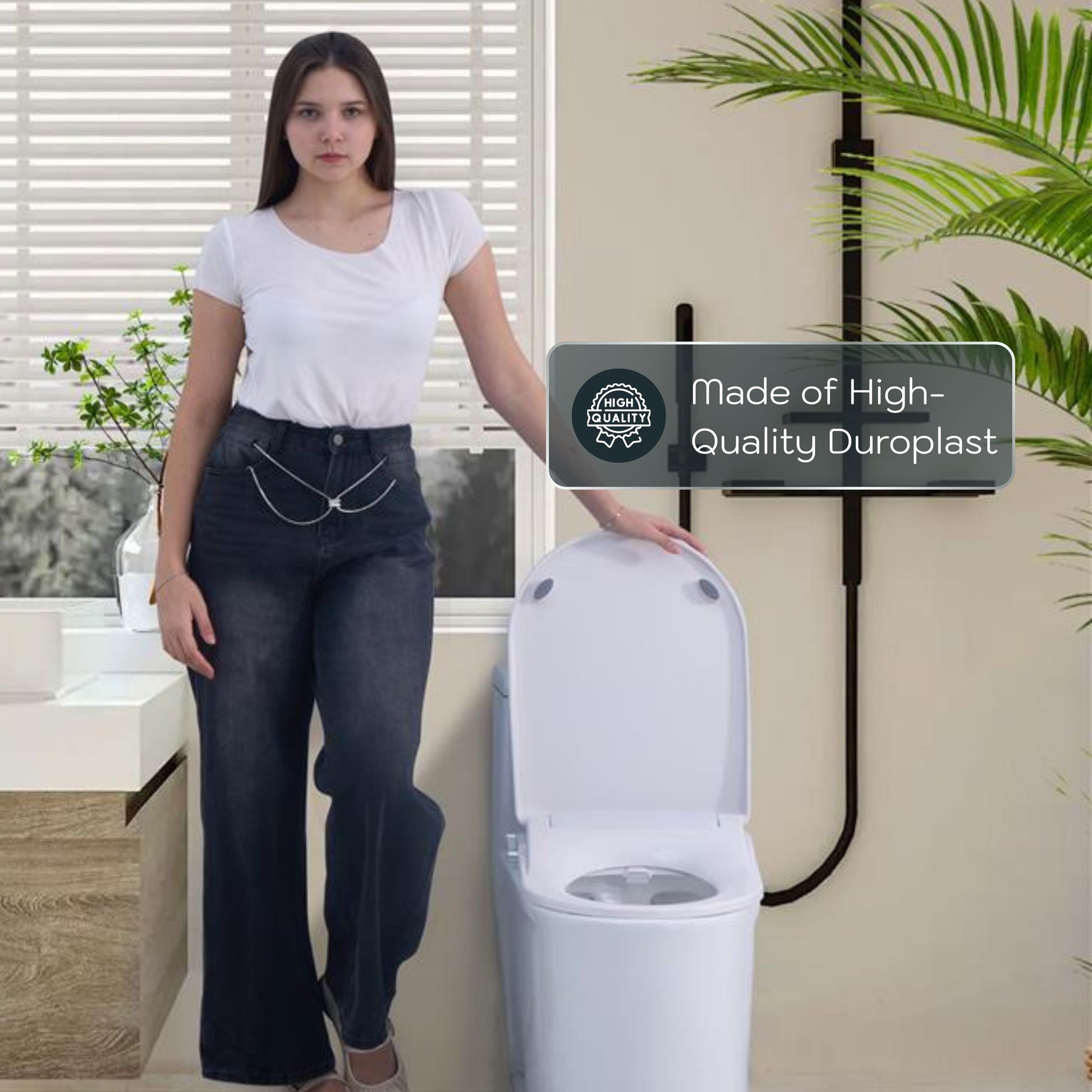 Conor Elara Non Electric D Shape Bidet Toilet Seat with Installation Kit conors.com.au 