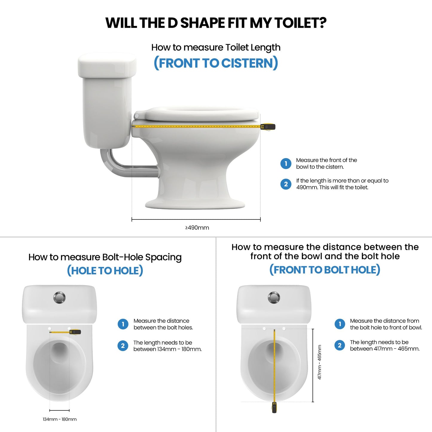 Conor Elara Non Electric D Shape Bidet Toilet Seat with Installation Kit conors.com.au 