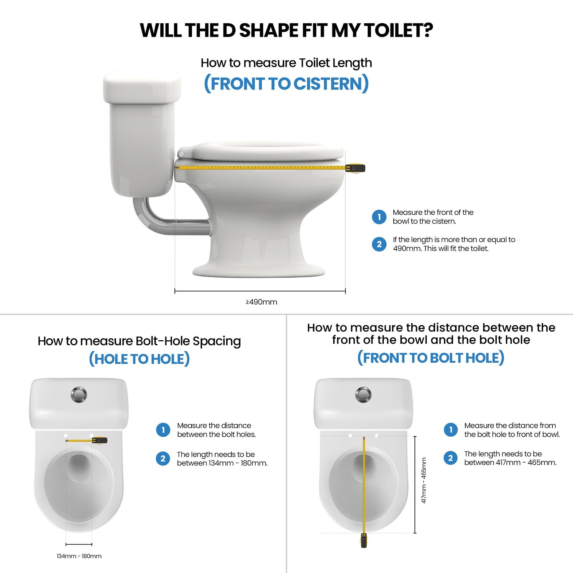 Conor Elara Non Electric D Shape Bidet Toilet Seat with Installation Kit conors.com.au 