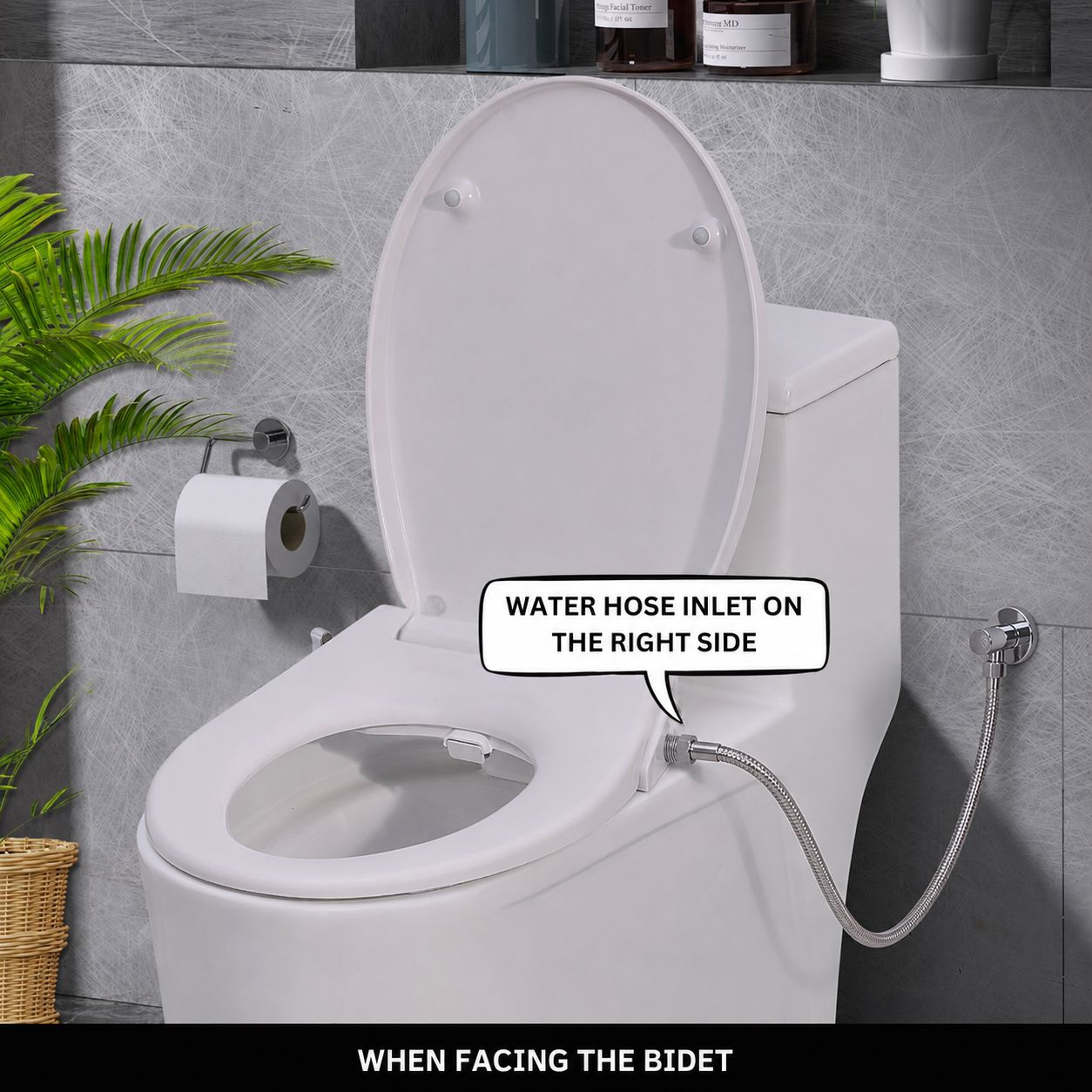 Toilet with Right Water Inlet