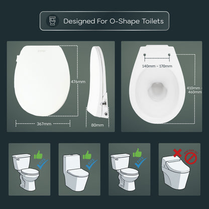 Conor Elara Non Electric O Shape Bidet Toilet Seat with Installation Kit conors.com.au 