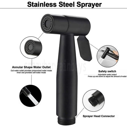 Conor Ember 1.0 Black Handheld Bidet Spray with Installation Kit conors.com.au 