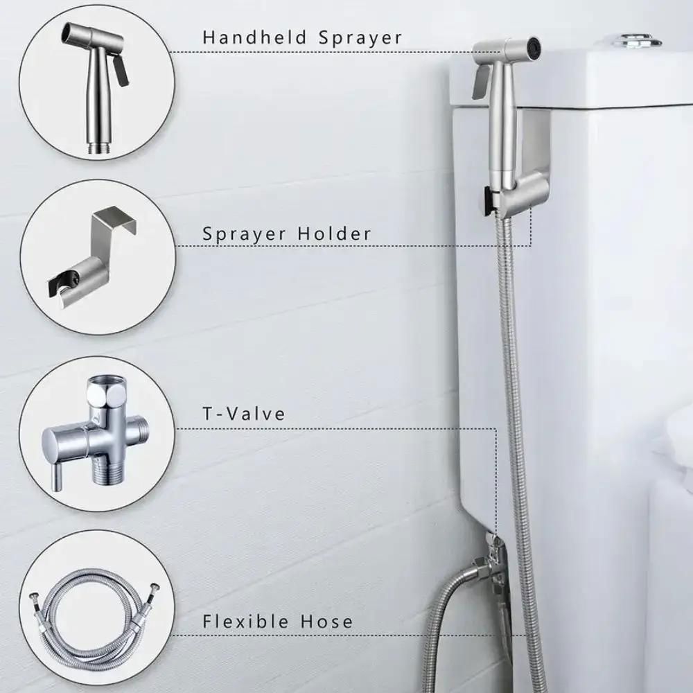 Conor Ember 1.0 Silver Handheld Bidet Spray with Installation Kit conors.com.au 
