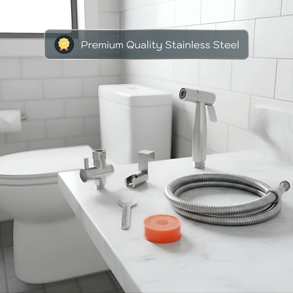 Conor Ember 1.0 Silver Handheld Bidet Spray with Installation Kit conors.com.au 