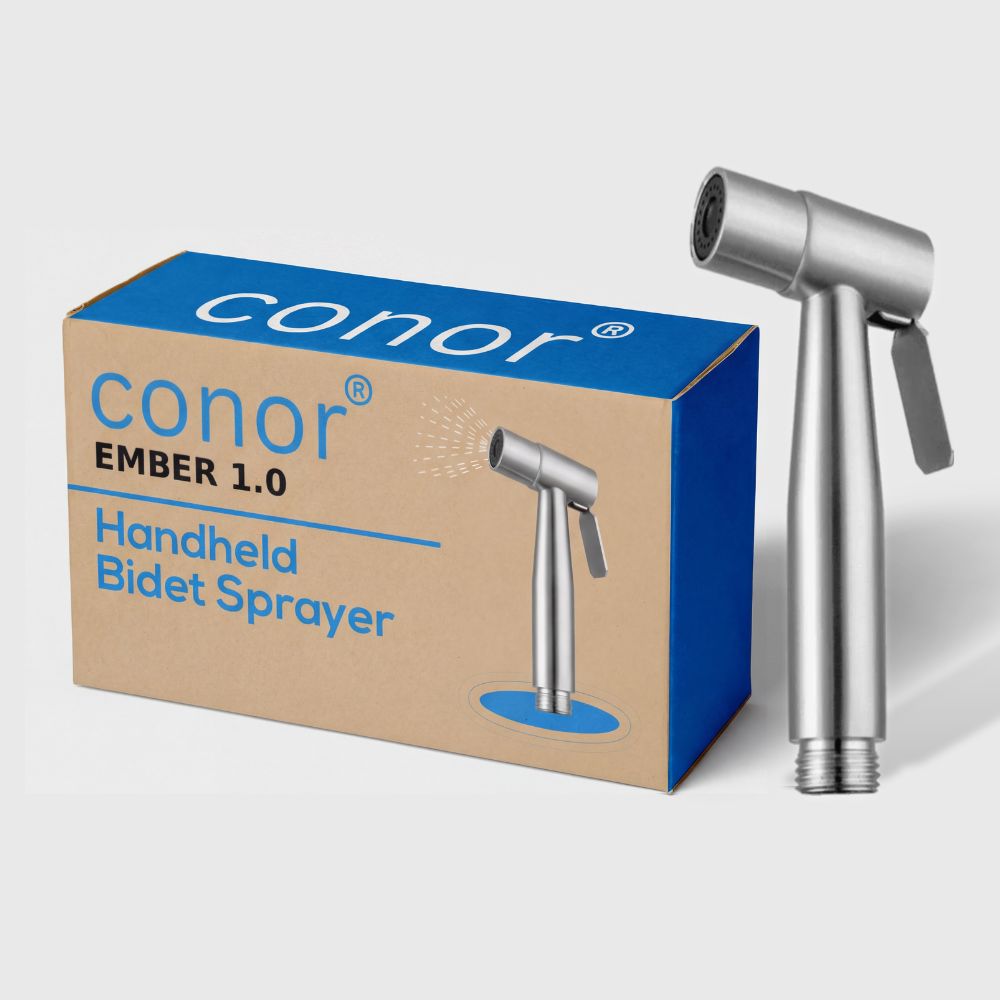 Conor Ember 1.0 Silver Handheld Bidet Spray with Installation Kit conors.com.au 