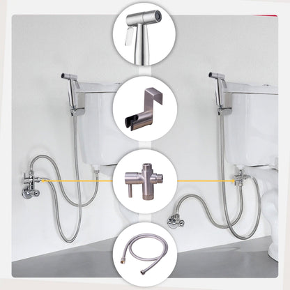 Conor Ember 1.0 Silver Handheld Bidet Spray with Installation Kit conors.com.au 