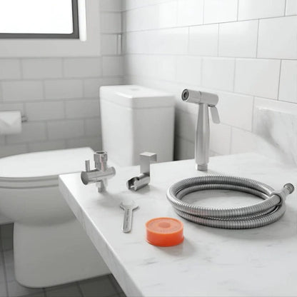 Conor Ember 1.0 Silver Handheld Bidet Spray with Installation Kit conors.com.au 