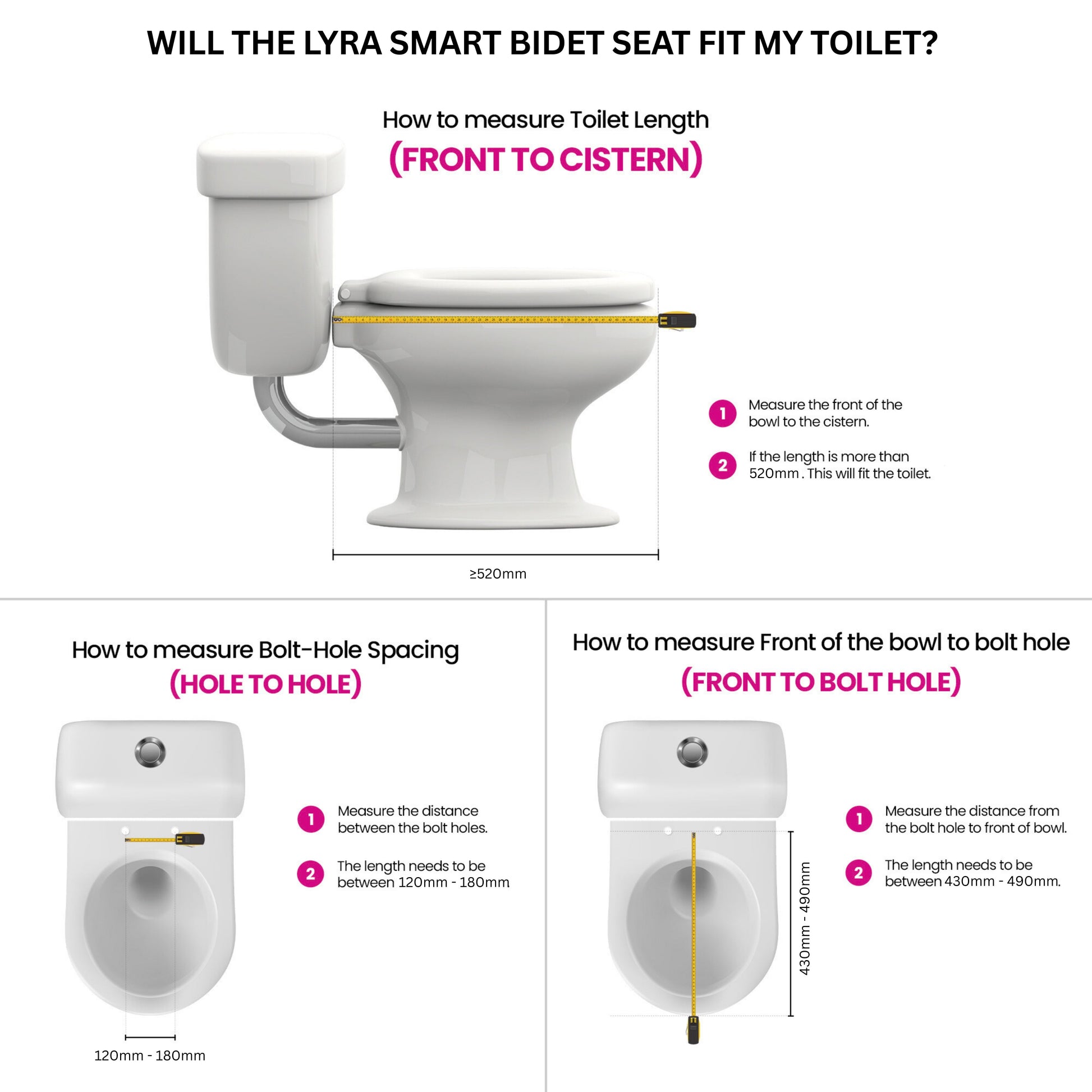 Conor Lyra Smart Bidet Seat with Installation Kit Conor 