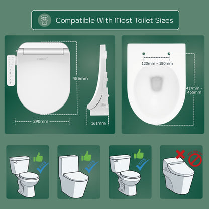 Conor Nova Smart Bidet Seat with Side Panel & Installation Kit Conor 